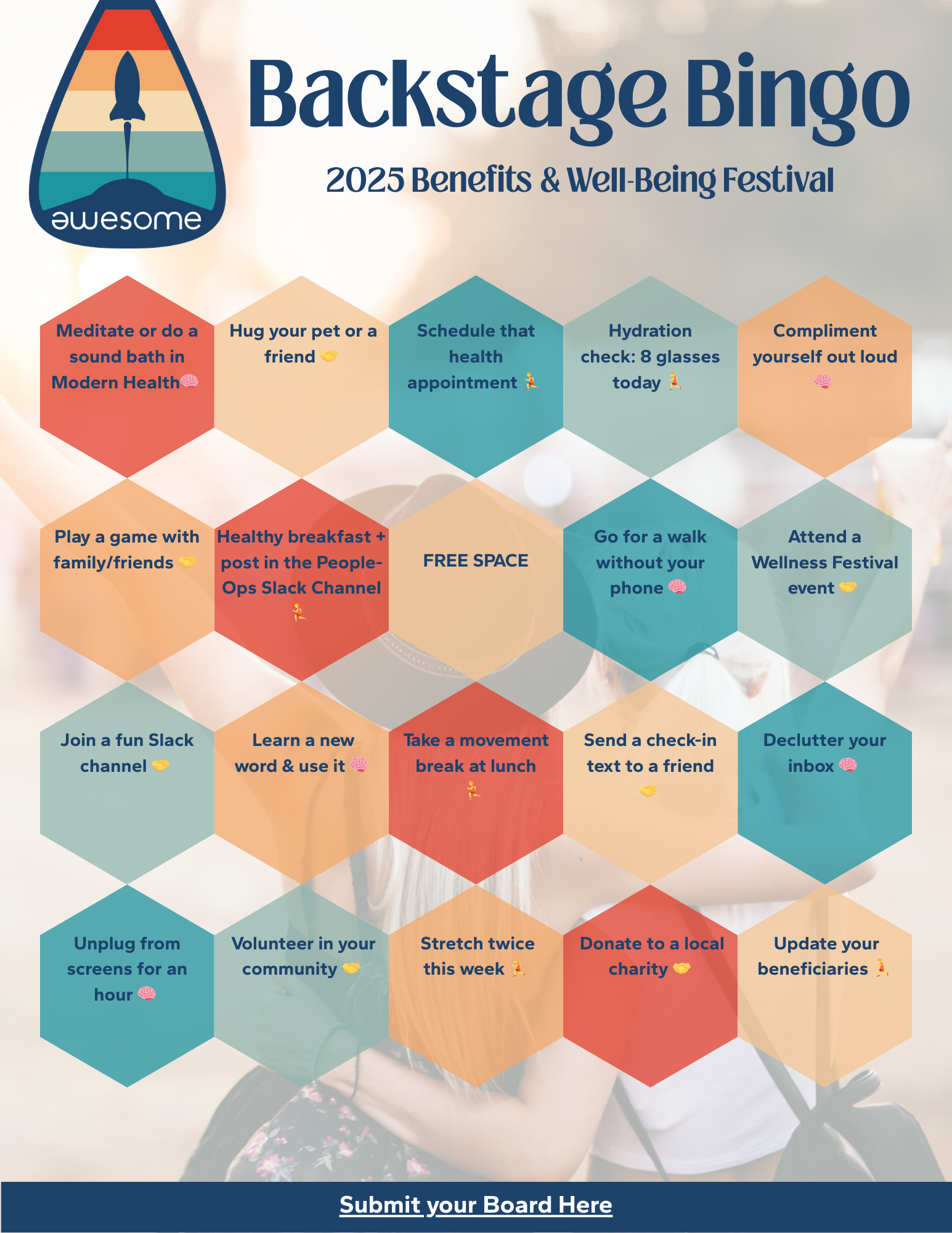 Awesome Backstage Bingo